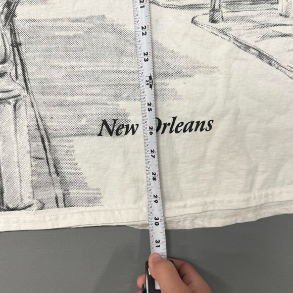 Vintage New Orleans AOP White Crazy French Quarter‎ Shirt XXL - Picture 5 of 6